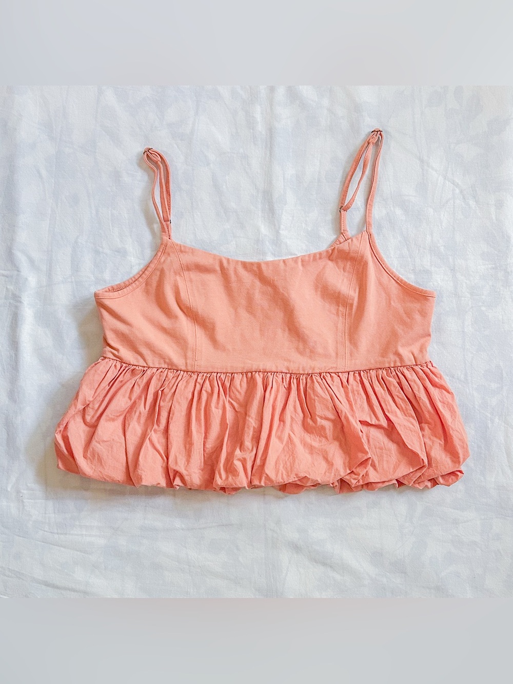 Anthropologie Maeve Ruffled Bubble-Hem Cropped Tank (Size: M)